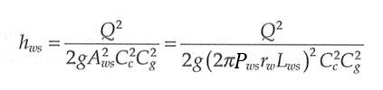 calculate the flow in gallons per minute per foot of screen